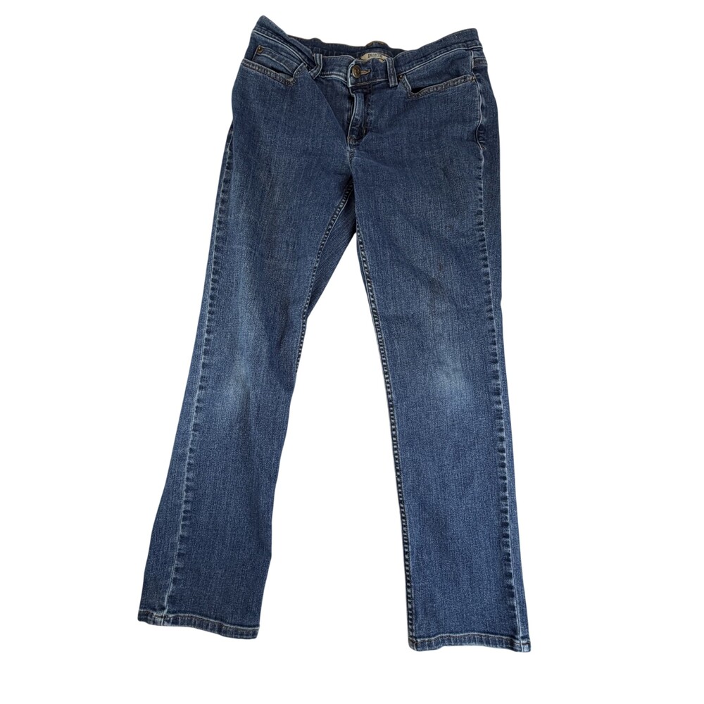Duluth Trading Co Jeans Womens 8 Blue Medium Wash Straight Stretch 30x28 Denim